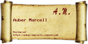 Auber Marcell névjegykártya
